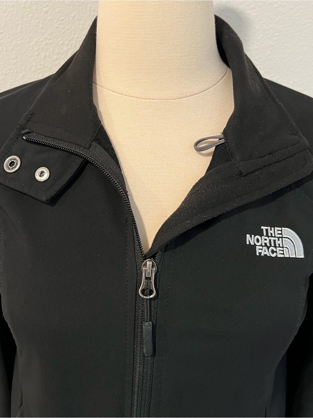 The North Face WindWall Soft Shell Jacket Black Fleece Lined Full Zip XS - Picture 2 of 11